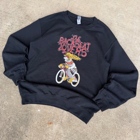 Gildan Tops - The Backseat Lovers | Tour Crewneck Sweatshirt Indie Rock Black Small Streetwear